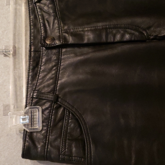 Costa Blanca Women's Bikers Leather pants Black Size,5 pockets - Picture 3 of 15